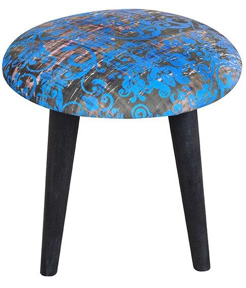 Manufactured Wood Accent Stool MONKEY MACHINE Colour: Turquoise on Productcaster.