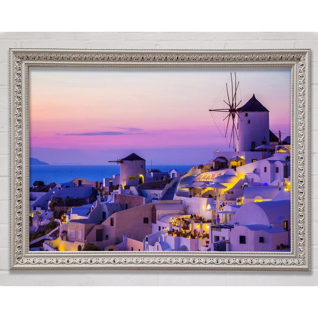 Greek Island Blues Framed Print Bright Star Size: 84.1cm H x 118.9cm W on Productcaster.