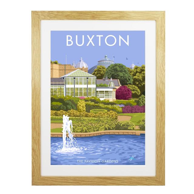 Buxton Derbyshire - Graphic Art Print 17 Stories Frame Option: Oak Framed, Size: 40cm H x 30cm W x 1cm D on Productcaster.