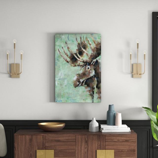 'Le Curieux' Acrylic Painting Print on Wrapped Canvas East Urban Home Size: 91cm H x 61cm W on Productcaster.