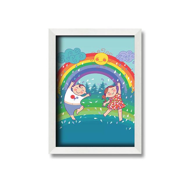 Rainbow Kids Framed Print Wall Art Zoomie Kids Size: 29.7cm H x 21cm W x 10cm D on Productcaster.