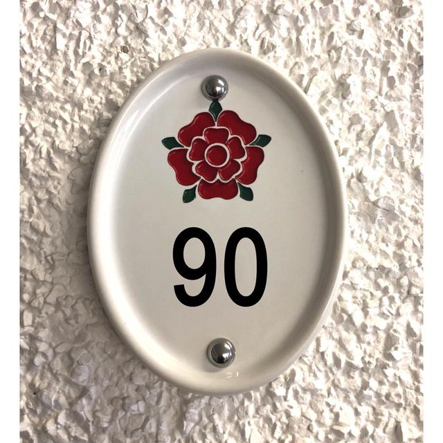 Grovebury 16.5cm H Ceramic House Number Dakota Fields Number: 90 on Productcaster.