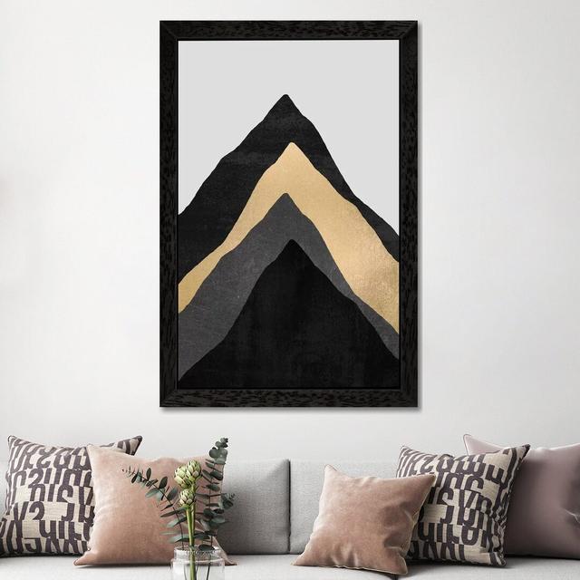 Four Mountains by Elisabeth Fredriksson - Print on Canvas Union Rustic Size: 101.6cm H x 66.04cm W x 3.81cm D, Frame Option: Black Framed on Productcaster.