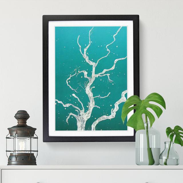 Tree Branches - Single Picture Frame Print Metro Lane Frame Option: Oak, Size: 46cm H x 34cm W x 2cm D on Productcaster.