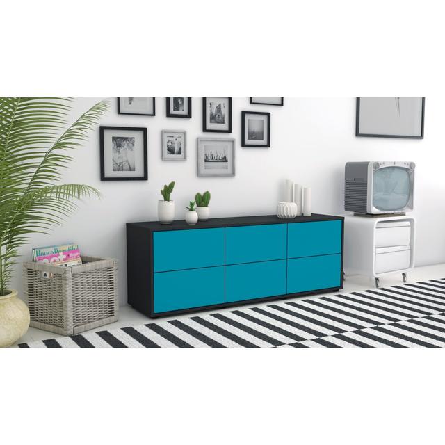 Wunderlich TV Stand for TVs up to 39" Brayden Studio Colour: Turquoise / Matte Anthracite on Productcaster.