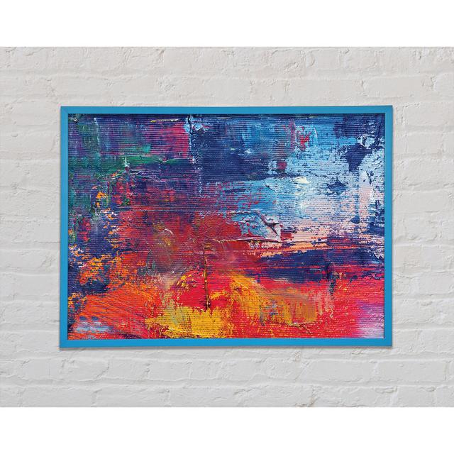 Textured Colours On Canvas Media Framed Print Ivy Bronx Size: 59.7cm H x 84.1cm W on Productcaster.