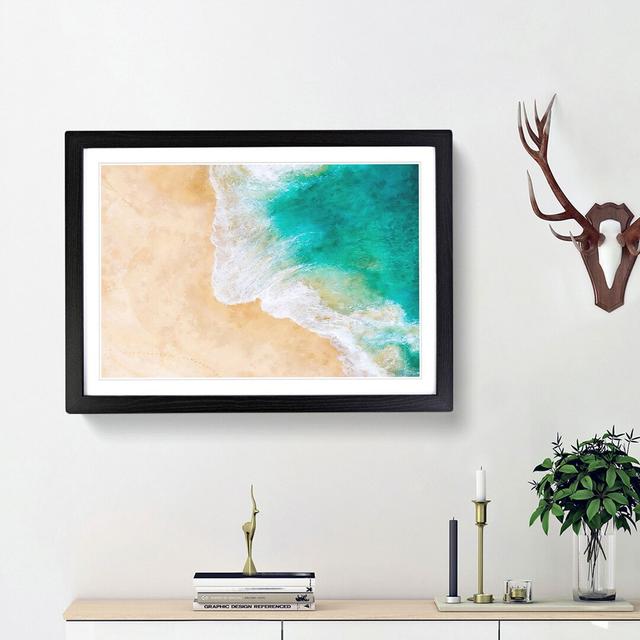 Kelingking Beach in Indonesia - Picture Frame Painting Print East Urban Home Size: 33cm H x 45cm W x 2cm D, Frame Option: Black Framed on Productcaster.