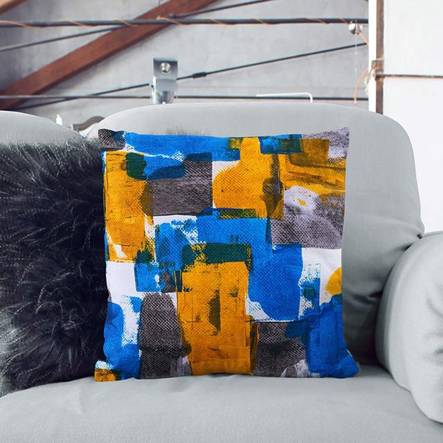 Abstract Art Painting Vol.379 by S.Johnson Cushion with Filling East Urban Home Size: 40 x 40 cm, Backing Colour: Black on Productcaster.