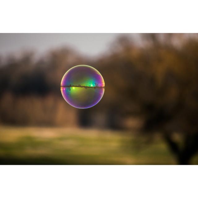 Coloured Soap Bubble Floating and Reflecting the City by Ladyana - Wrapped Canvas Photograph 17 Stories Size: 51cm H x 76cm W on Productcaster.