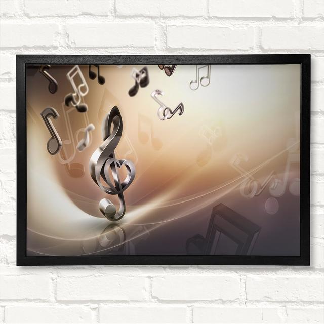 Musikalische Noten Liebe Gerahmter Druck ModernMoments Größe: 42cm H x 59,7cm B on Productcaster.