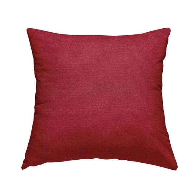 Sorento Luxurious Cushion with Filling Yorkshire Fabric Shop Size: 28cm H x 28cm W x 5cm D, Colour: Red on Productcaster.