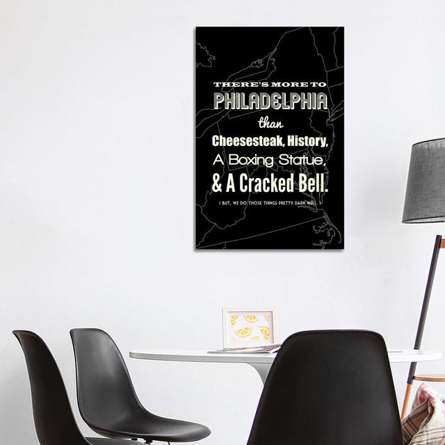 There's More To Philadelphia - Dark by Benton Park Prints - Wrapped Canvas Art Prints Maturi Size: 101.6cm H x 66.04cm W x 1.905cm D on Productcaster.