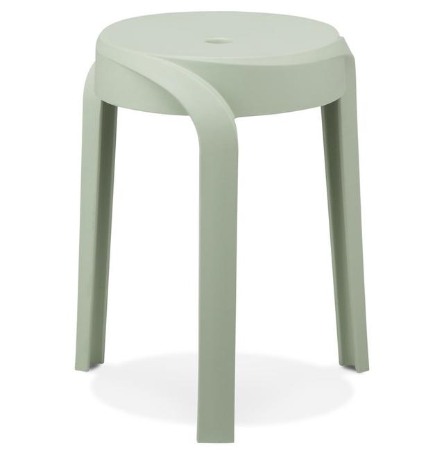 Plastic Accent Stool ALTEREGO Seat Colour: Light Green on Productcaster.