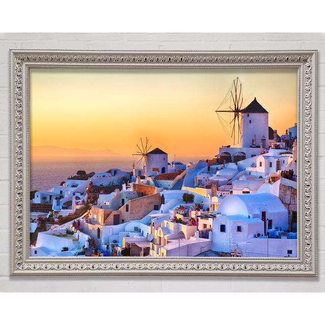 Sunset In Santorini - Single Picture Frame Art Prints Bright Star Size: 29.7cm H x 42cm W x 3cm D on Productcaster.