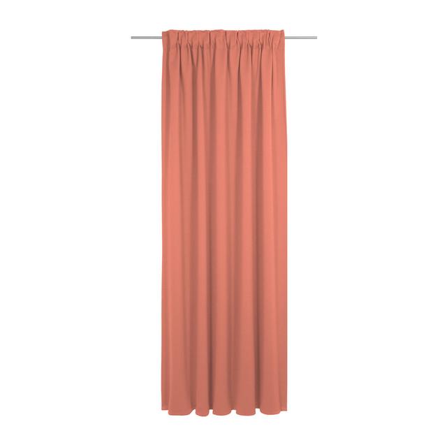 Uni Collection Light 100% Cotton Room Darkening Pinch Pleat Single Curtain Panel Adam Panel Size: 142cm wide x 395cm high, Curtain Colour: Orange on Productcaster.