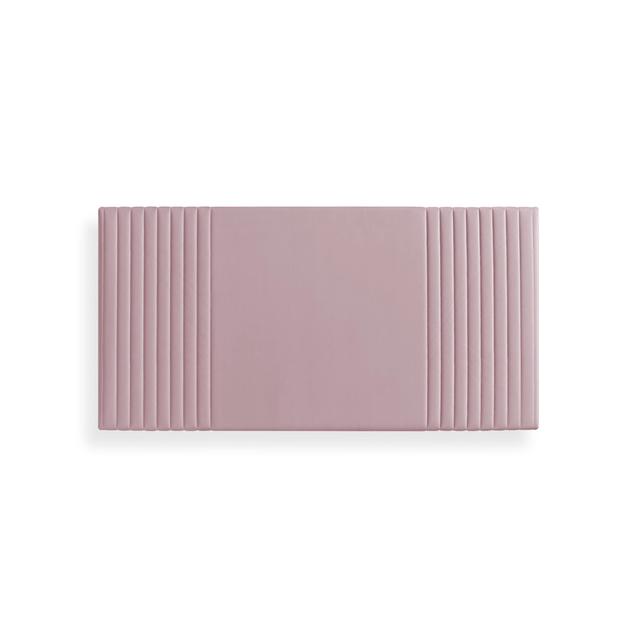 Upholstered Headboard Brayden Studio Upholstery: Pink, Size: Super King (6') on Productcaster.