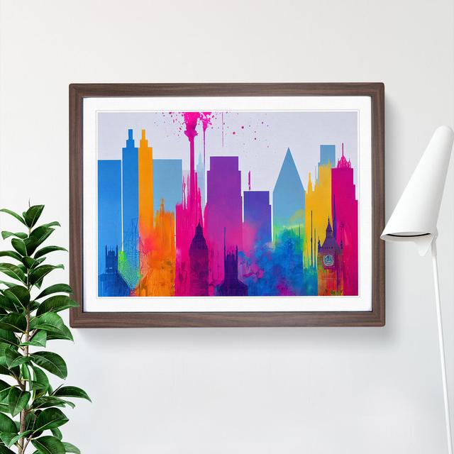 Skyscraper Skyline Vol.6 Abstract - Single Picture Frame Print Latitude Run Size: 34cm H x 46cm W x 2cm D, Frame Colour: Walnut Framed on Productcaster.