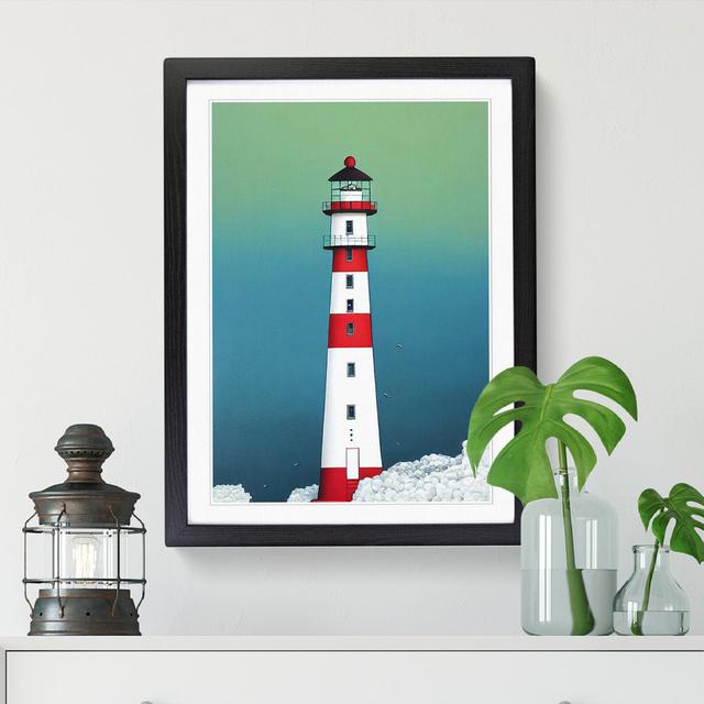 Lighthouse Art - Picture Frame Graphic Art Big Box Art Size: 64cm H x 46cm W x 2cm D, Frame Colour: Oak on Productcaster.