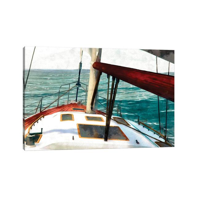 Sailing The Seas II by Alonzo Saunders - Wrapped Canvas Painting Breakwater Bay Size: 20.32cm H x 30.48cm W x 1.91cm D on Productcaster.