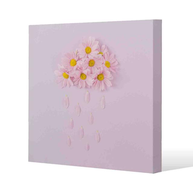 Raining Daisy Cloud - Wrapped Canvas Art Prints ClassicLiving Size: 101cm H x 101cm W x 4cm D on Productcaster.