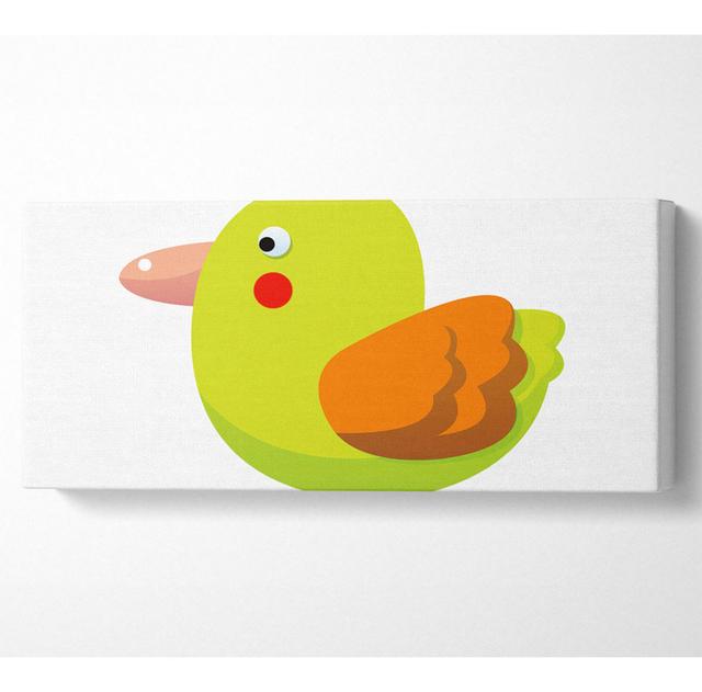 Red Spot Bird White - Wrapped Canvas Art Prints Ebern Designs Size: 50.8cm H x 121.9cm W x 10cm D on Productcaster.