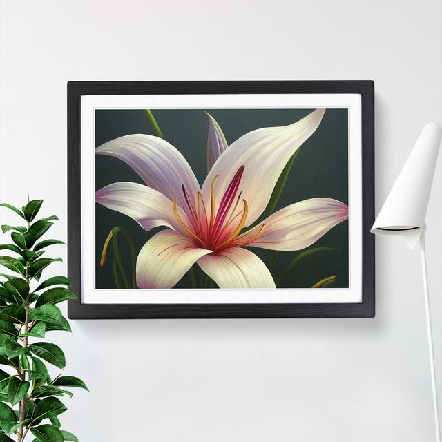 Futuristic Lily Flower Vol.2 - Single Picture Frame Print ClassicLiving Size: 25cm H x 34cm W x 2cm D, Frame Colour: Black Framed on Productcaster.