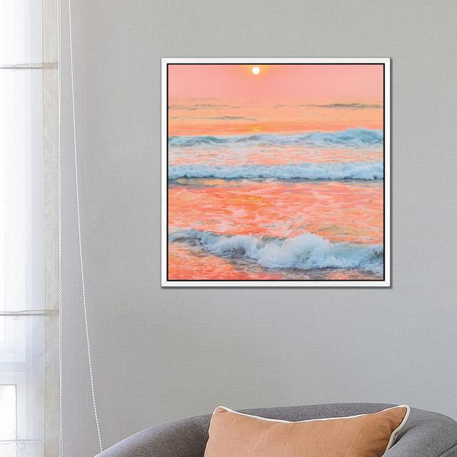 Pink Fluff by Charlotte Curd - Photograph on Canvas Highland Dunes Format: White Floater Frame, Size: 66.04cm H x 66.04cm W x 3.81cm D on Productcaster.