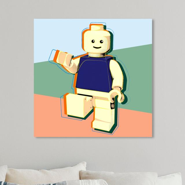 'Toy Man' Graphic Art on Wrapped Canvas East Urban Home Size: 50.8 cm H x 50.8 cm W x 3.8 cm D, Colour: Blue on Productcaster.