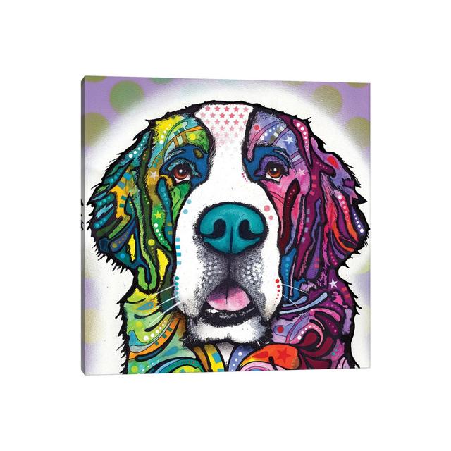 Saint Bernard by - Wrapped Canvas Graphic Art ClassicLiving Size: 45.72cm H x 45.72cm W x 1.91cm D on Productcaster.