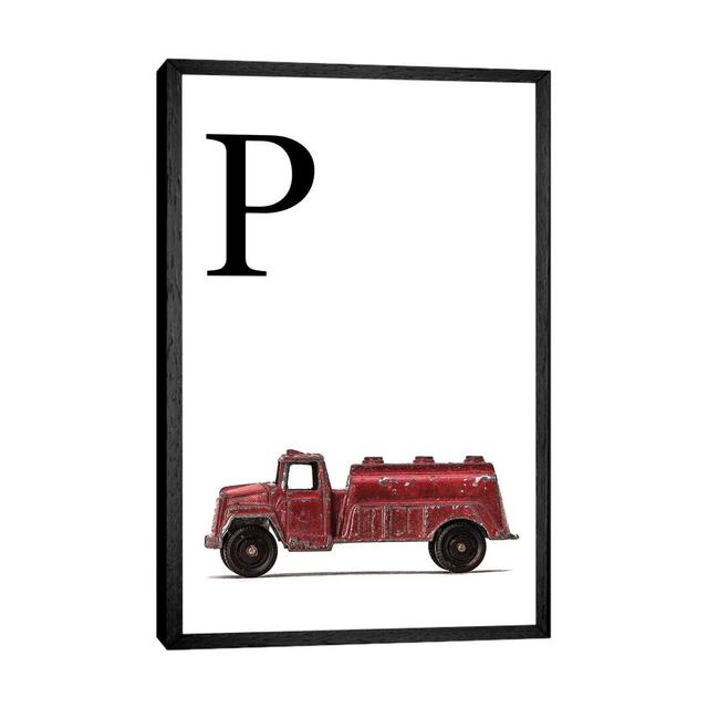 P Water Truck White Letter - Print on Canvas Williston Forge Size: 66.04cm H x 45.72cm W x 3.81cm D, Format: Black Framed on Productcaster.