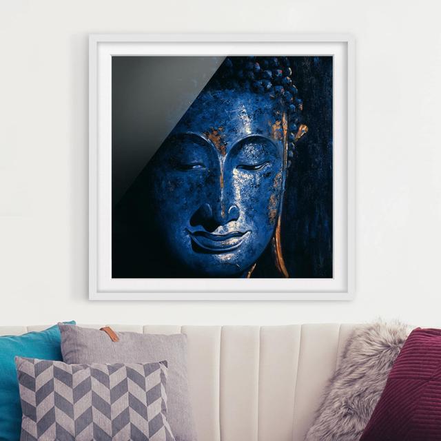 Gerahmtes Papierbild Delhi Buddha East Urban Home Größe: 70 cm H x 70 cm B, Rahmenoptionen: Mattes Weiß on Productcaster.