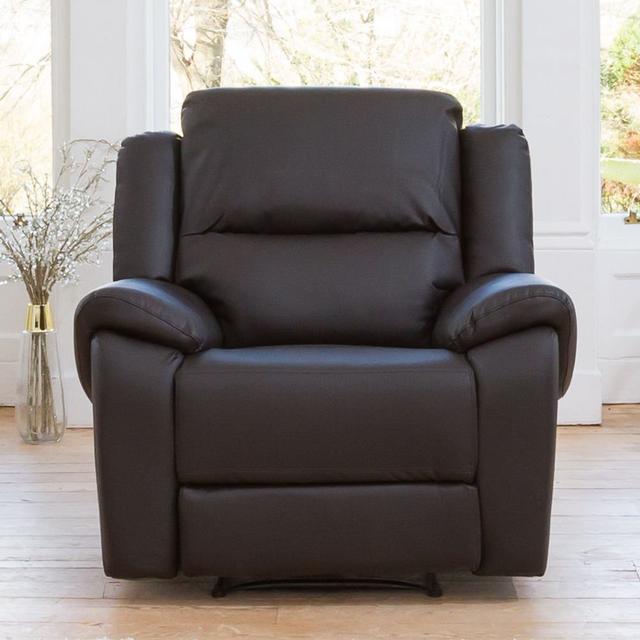 Clarks Electric Recliner Armchair - Cream Brayden Studio Upholstery Colour: Brown on Productcaster.