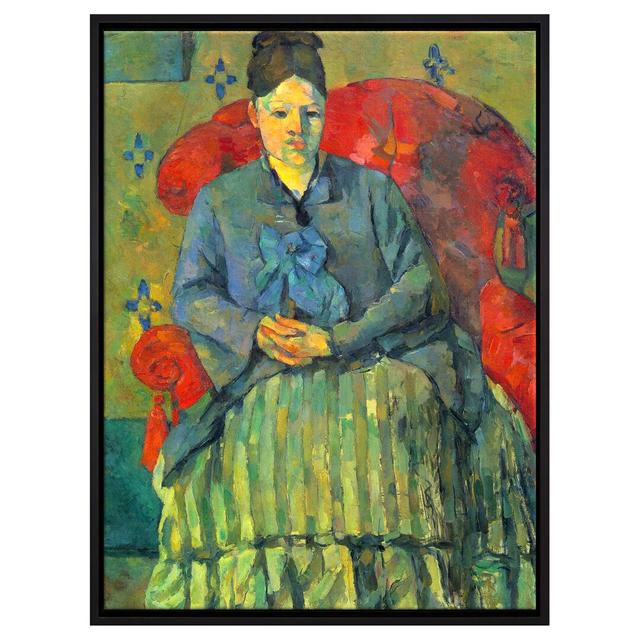 Gerahmter Kunstdruck Leinwandbild Porträt der Mme Cézanne in rotem Lehnstuhl von Paul Cézanne Rosalind Wheeler Maße: 85 cm H x 65 cm B x 2,5 cm T on Productcaster.