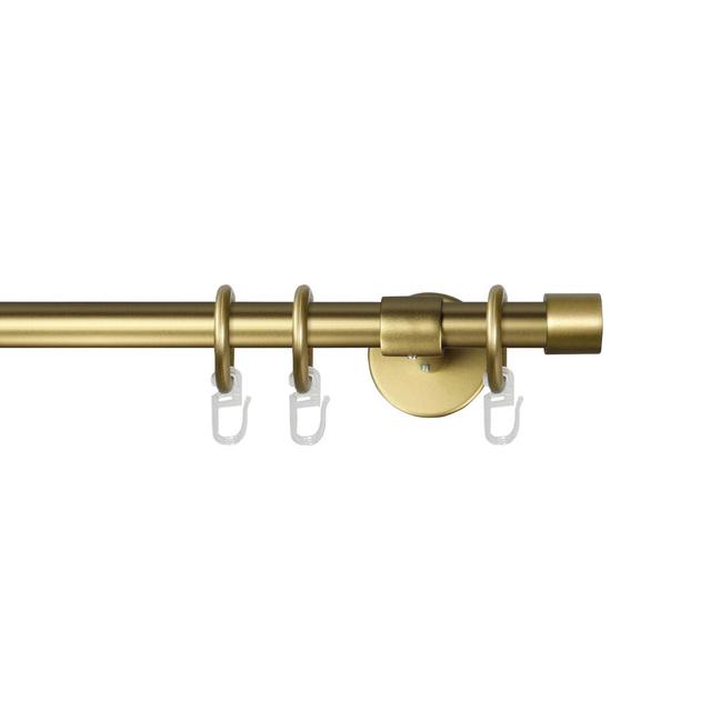 Aveera Single Curtain Pole and Hardware Set Ebern Designs Size: 5 cm H x 260 cm W x 11 cm D on Productcaster.