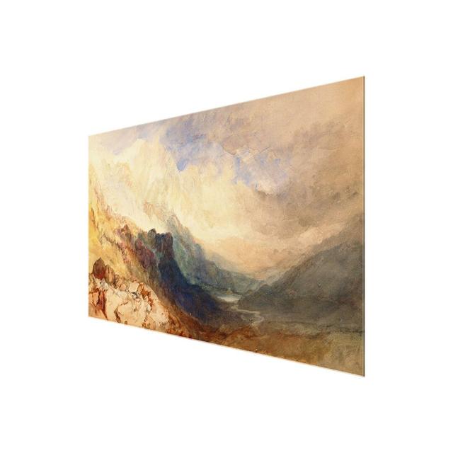 In Valle D'Aosta by J.M.W. Turner - Painting Print on Glass East Urban Home Size: 60 cm H x 90 cm W x 0.4 cm D on Productcaster.