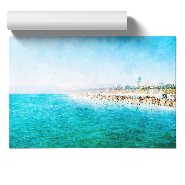 Santa Monica Beach Vol.1 - Unframed Graphic Art East Urban Home Size: 42cm H x 59cm W x 0.1cm D on Productcaster.