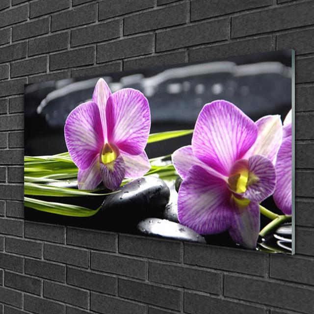 Floral Flower Stones - Unframed Photograph on Glass Brayden Studio on Productcaster.