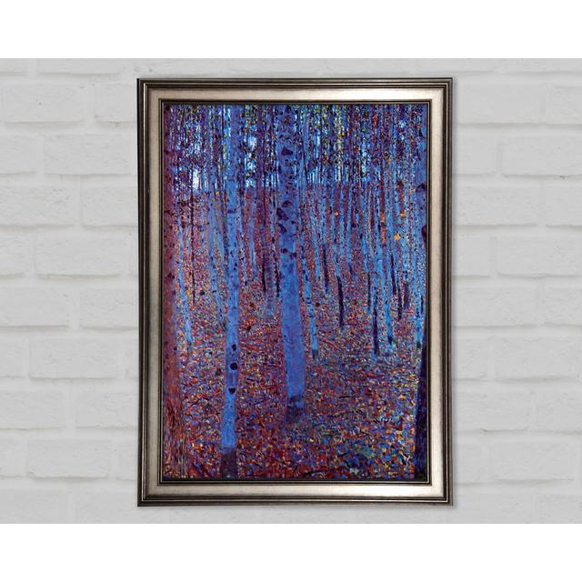 Klimt Beech Forest Framed Print Ophelia & Co. Size: 29.7cm H x 42cm W x 1.5cm D, Format: Gunmetal Framed Paper on Productcaster.