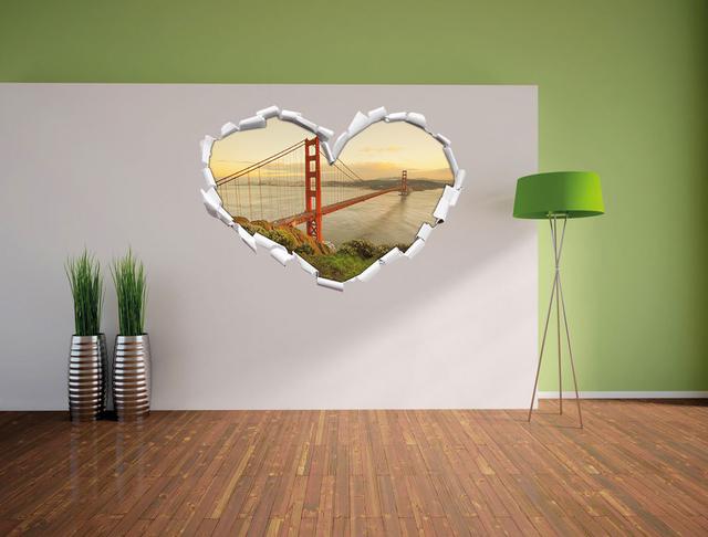 Wandtattoo Golden Gate Bridge, San Francisco East Urban Home Größe: 64,5 cm H x 92 cm B x 0,02 cm T on Productcaster.