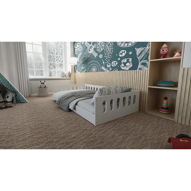 Bed Isahag White Without Mattress 160/80 Harriet Bee Size: EU Toddler (80 x 180 cm) on Productcaster.