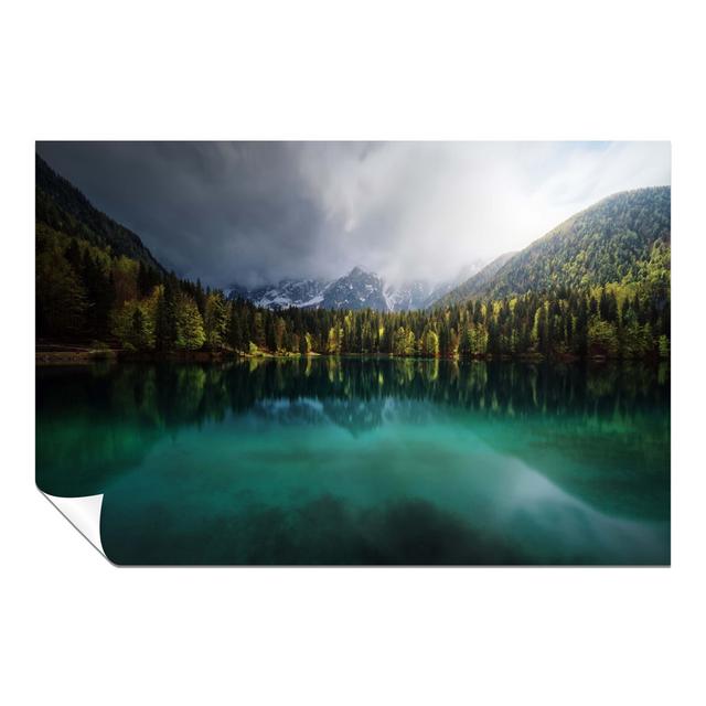 Panther Print Fine Art Prints Alps Mountain Reflection On A Teal Turquoise Water Artistic Unframed Poster, Pictures For Home Walls, Bedroom, Living Ro on Productcaster.