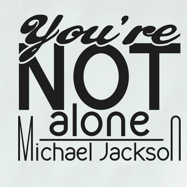 Michael Jackson You're Not Alone Wall Sticker Happy Larry Colour: Black on Productcaster.