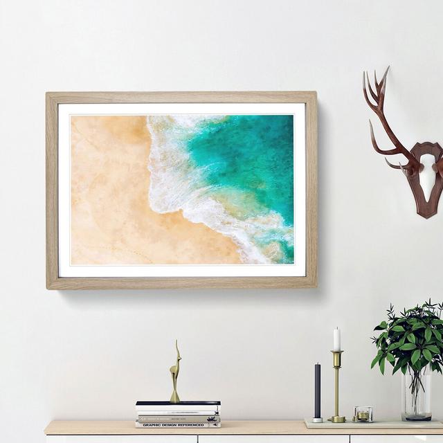 Kelingking Beach in Indonesia - Picture Frame Painting Print East Urban Home Frame Option: Oak Framed, Size: 24cm H x 33cm W x 2cm D on Productcaster.