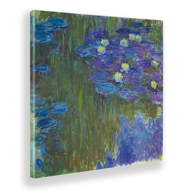 Wandbild Water Lilies and Flowers von Claude Monet Marlow Home Co. Größe: 45 cm H x 45 cm B, Format: Stoff on Productcaster.