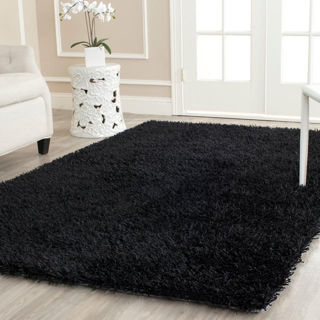 Callie Handmade Tufted Black Rug Mercer41 Rug Size: Rectangle 152 x 243cm on Productcaster.