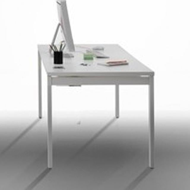 Rectangle Writing Desk Symple Stuff Colour: White, Size: 74cm H x 180cm W x 80cm D on Productcaster.