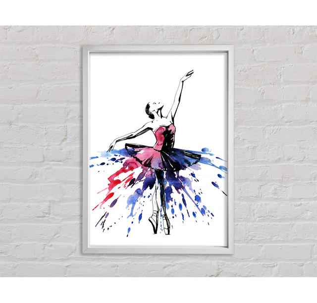 Blau Rosa Ballerina 8 - Einzelner Bilderrahmen Kunstdrucke auf Leinwand Bright Star Größe: 141,4 cm H x 100 cm B x 3,3 cm T on Productcaster.