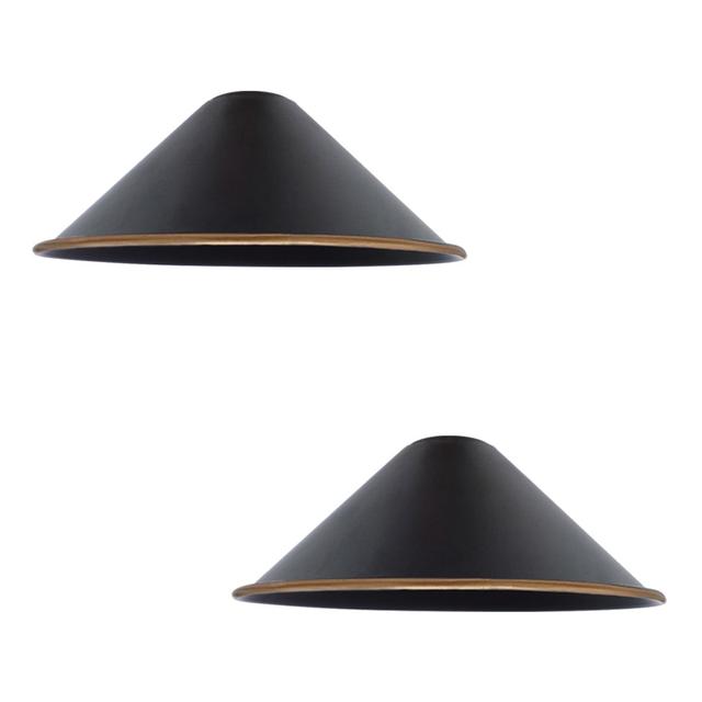 Nikias 10cm H x 22cm W Cone Shape (Set of 2) Latitude Run Colour: Black/Gold/White on Productcaster.