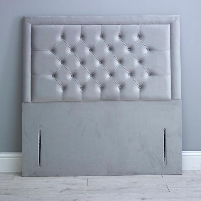 Artie Upholstered Headboard Canora Grey Size: Small Double (4'), Colour: Silver on Productcaster.