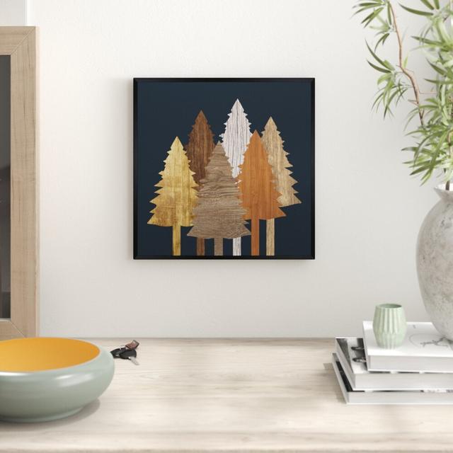 Wooden Trees - Painting Print East Urban Home Size: 109.22cm H x 109.22cm W x 1.27cm D, Format: Framed on Productcaster.